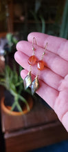 Load image into Gallery viewer, Labradorite &amp; Carnelian Earrings
