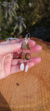 Load image into Gallery viewer, Drop Dangle Earrings: Rainbow Moonstone &amp; Jasper
