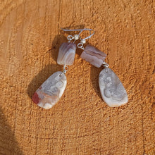 Load image into Gallery viewer, Botswana Agates Drop Dangle Earrings
