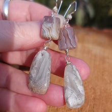 Load image into Gallery viewer, Botswana Agates Drop Dangle Earrings

